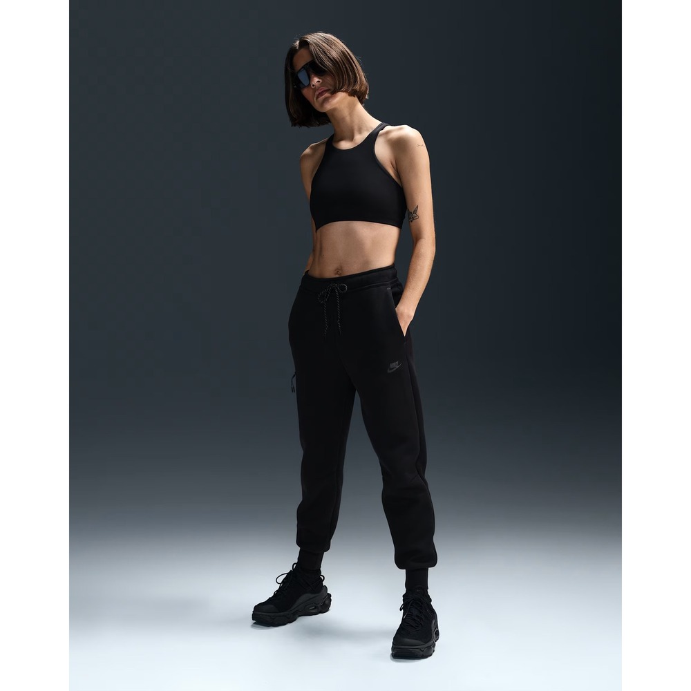 Nike Dri-FIT Tech Fleece Tapered Joggers Black Zipper Cuffs Womens Small